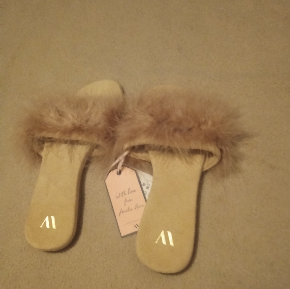 Amelia fur slippers